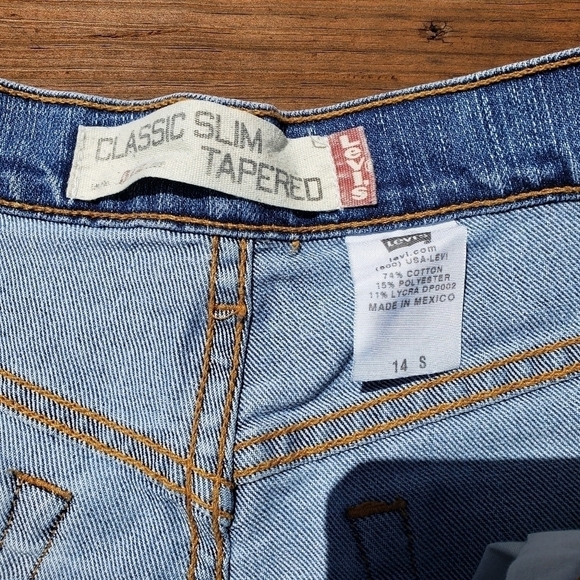 LEVI'S 512 Classic Slim Fit Tapered Leg 14S 11" High Rise 32x29 VGUC - Picture 4 of 11